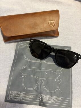 American Optical Black Wayfarer-Style Sunglasses